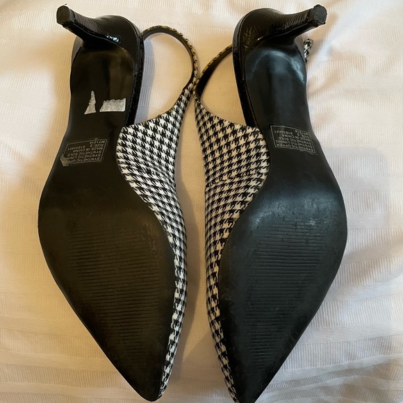 Target Black & White Houndstooth Print Kitten Heels - Picture 7 of 7